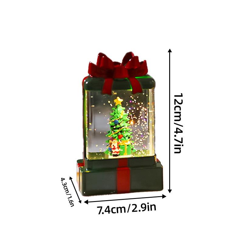 Weihnachtsdekorationen,Leuchtende Kristalllichter,Schmuckstücke,Neue Weihnachtsmann-Nachtlichter,Weihnachtsgeschenkpäckchen,Kleine Windlichter