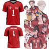Haikyuu Anime 3D Print Sport Quick-dry Breathable Men T-shirt Outdoor Football Jersey Team Training Parent-child Short Sleeve