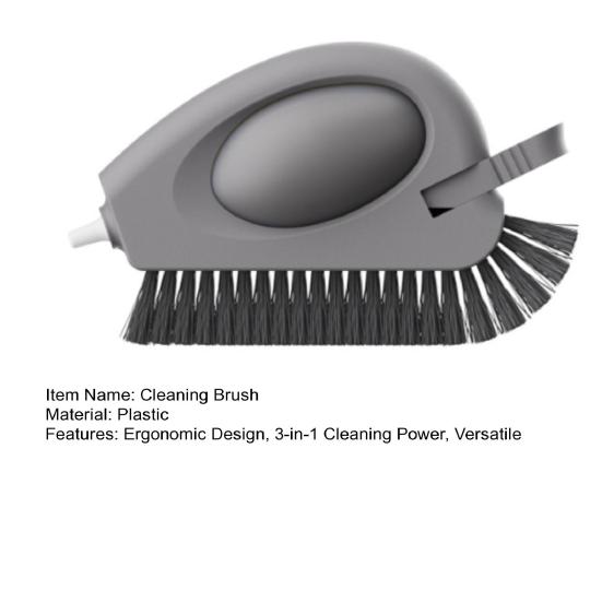 3v1 Kartáč na čištění okenních drážek se škrabkou Tuhé štětiny Ergonomická rukojeť Nástroj na čištění drážek