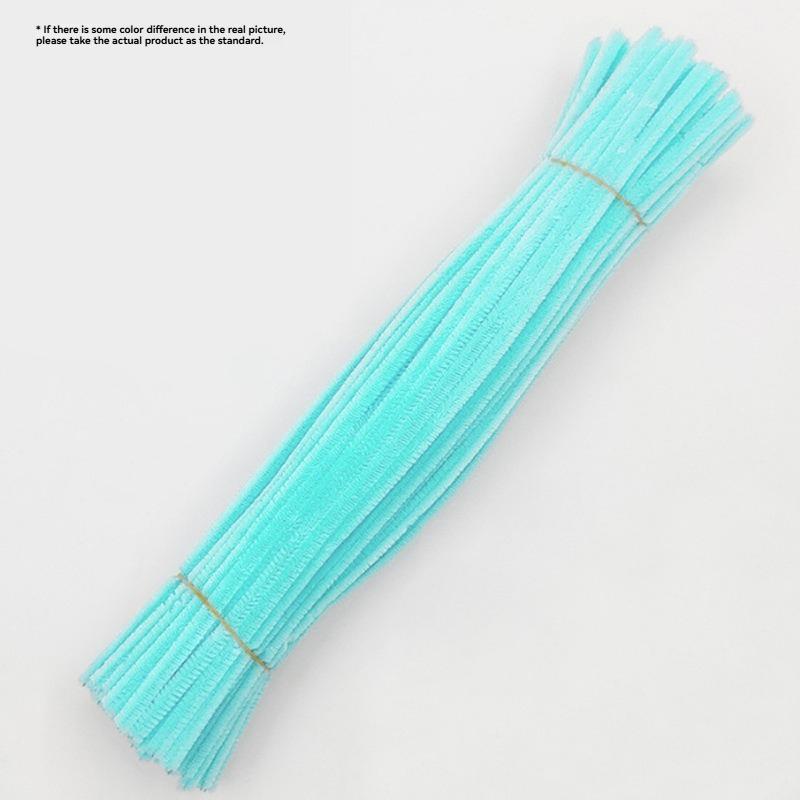 Plush Stick 100pcs Twisting Bar Chenille Stems Wire Pipe Kids Toys DIY Strips Creative Hobby Material Stem Iron Felt Wires