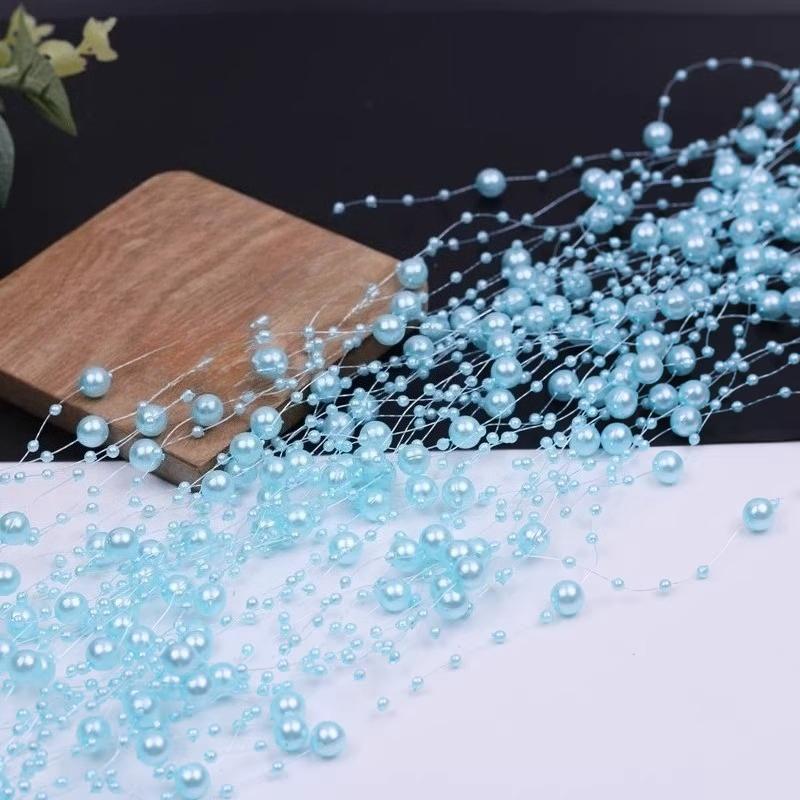 Faux Pearl Fringe Chain Artificial Pearls String DIY Handmade Jewelry Accessories Bridal Hair Accessories Bouquet Decor