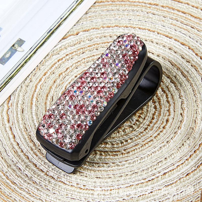 Strass Auto Sonnenblende Brillen- & Kartenhalter Clip