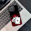 Ace of Spades Poker Phone Case For iPhone 17,16,15,14,13,12,11,Pro,XS,Max,Plus,Mini,SE4,E Black Matte Shockproof Cover