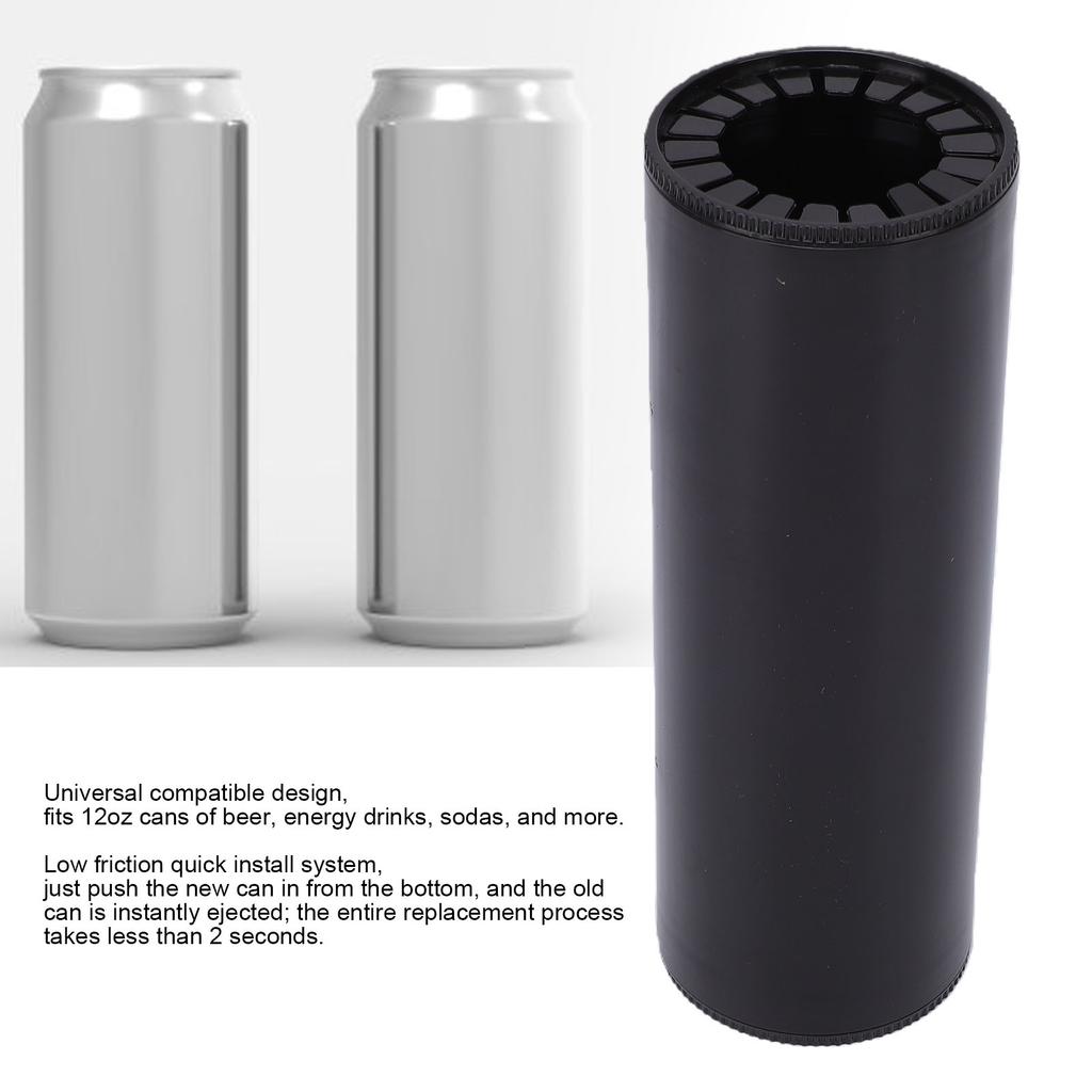 Double Can Cooler Insulator Non Slip Holds Two 12 Oz Cans Insulated Can Holder for Beer Soda Energy Drink Black