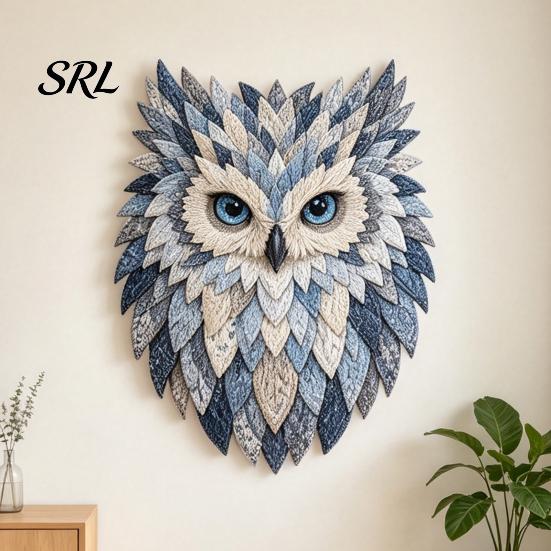 Quilten Hobby Cadeau voor Haar DIY Uil Patchwork Set, Gelaagd Stof Naaien Gepersonaliseerd Verjaardag Knutselaars 3D Textiel Knutselproject Volwassenen, Handgemaakt Huis