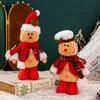 Christmas Gingerbread Man Knitting Plush Doll Xmas Decoration Stuffed Toys Gifts