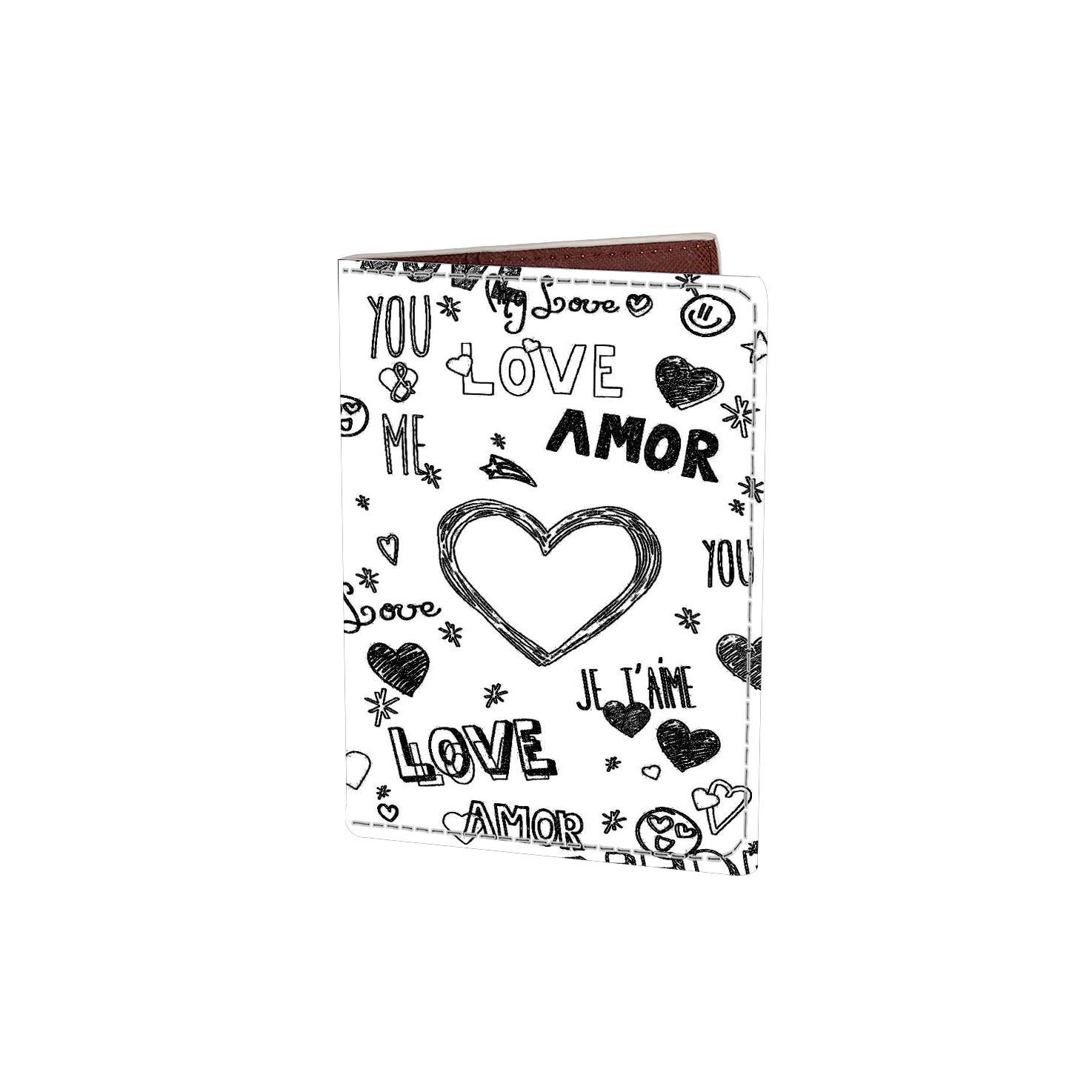 

Cartoon love travel passport bag, ID clip, passport clip customization