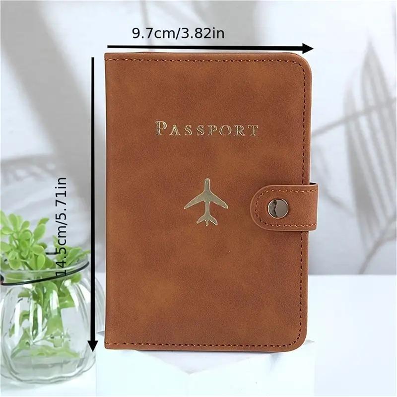 Leather Passport Holder Covers Case Waterproof Travel Credit Card Wallet Cute Passport Book for Women/Men Buckle Passport Cover