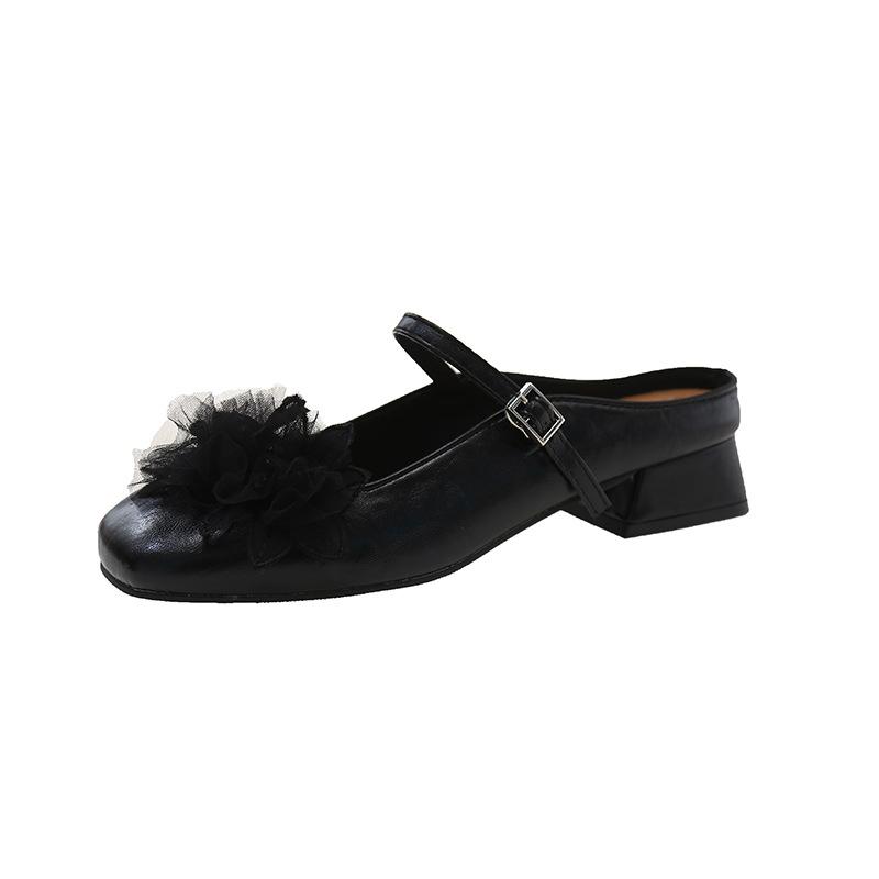 

Французский серебряный однословный мешок голова крутые тапочки женские голова цветок одна педаль увеличивающие рост туфли muller 40