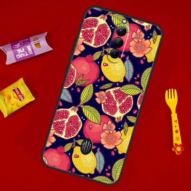 

Чехол для телефона с рисунком еды и красного граната для ZTE Nubia Red Magic 10 Air 6 7 6S 7S 8S 9S 10S Pro 8 9 10 11 Pro Plus Red Magic 5G