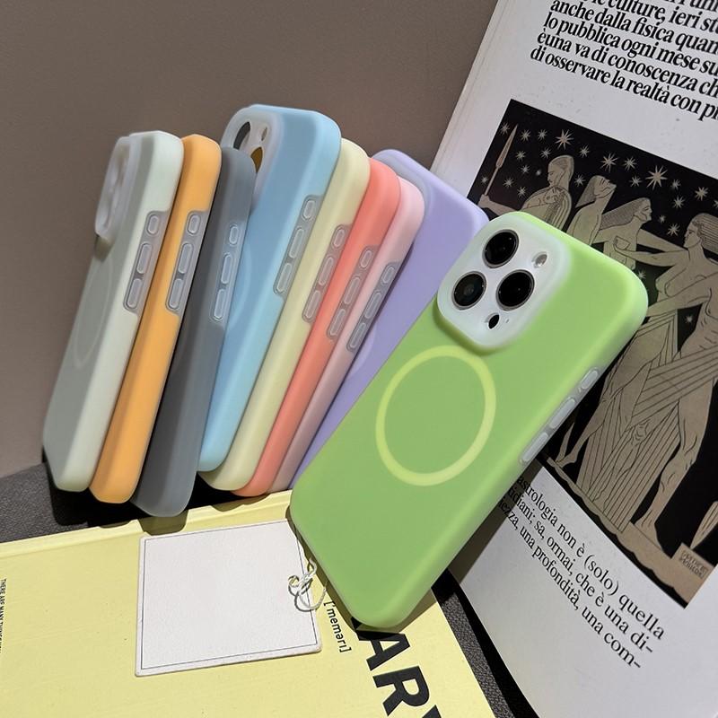 Luxury Jelly Candy Liquid Silicone For Magsafe Case for iPhone 16 15 14 Plus   11 Pro Max Magnetic Soft Shockproof Cover