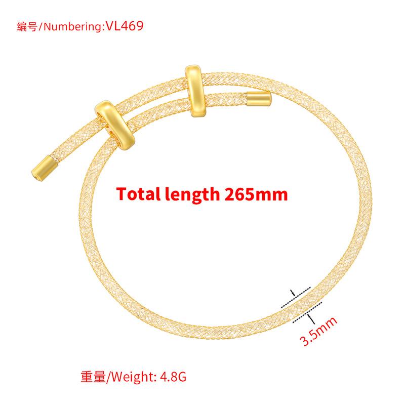 Adjustable Pull-Out Eight-Character Buckle Bracelet Metal Mesh Bracelet 3.5Mm Thick Multi-Color Work In Progress Hand Rope Vl469