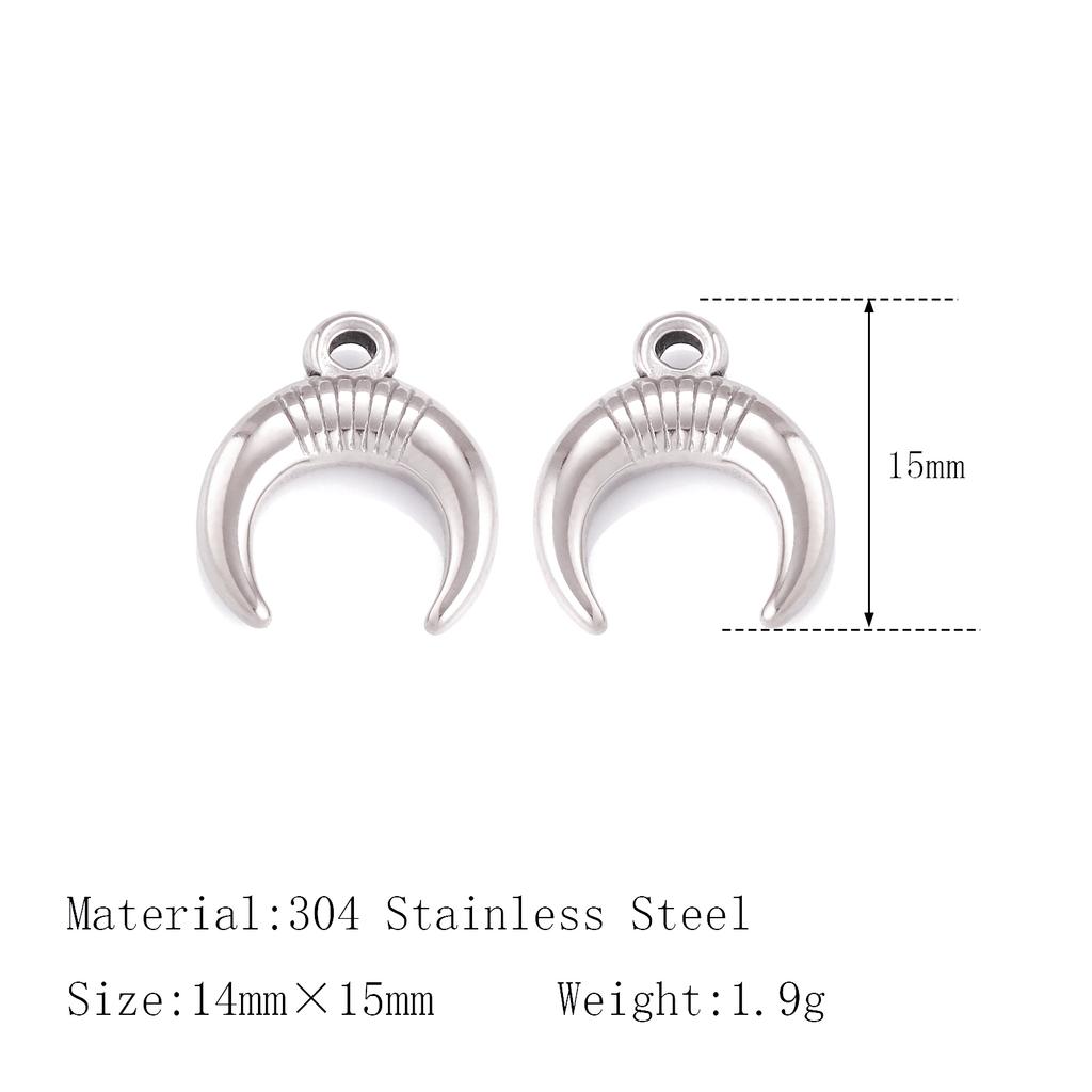 3Pcs Stainless Steel Star/Moon/Sun Charms Rhinestone/Natural Shell Pendant Handmade Necklace Earring DIY Jewelry Making Supplies