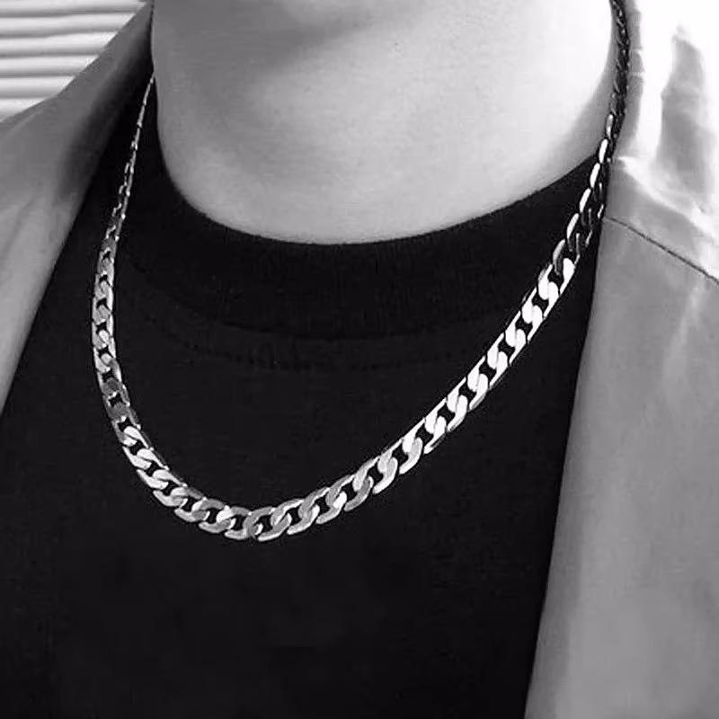 

925 Sterling Silver Necklace For Men s Women 16/18/20/22/24 Inches Classic 6mm Chain Luxury Jewelry Wedding Christmas Gifts 40cm