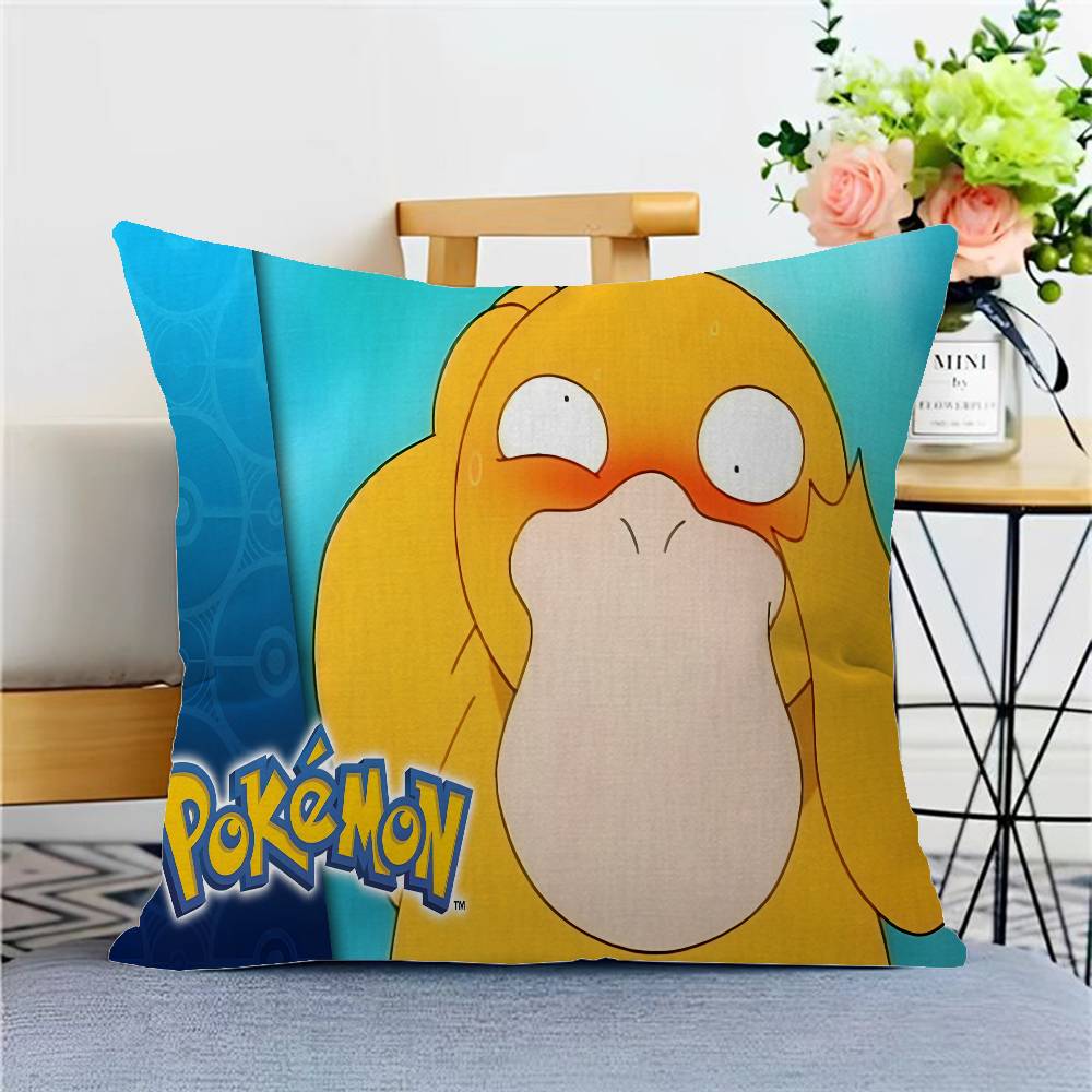 P-Pokemon P-Psyduck 45*45cm Povlak na polštář Potah na polštář Dekorativní povlak na polštář Domácí povlak na polštář Pro polštář na pohovku