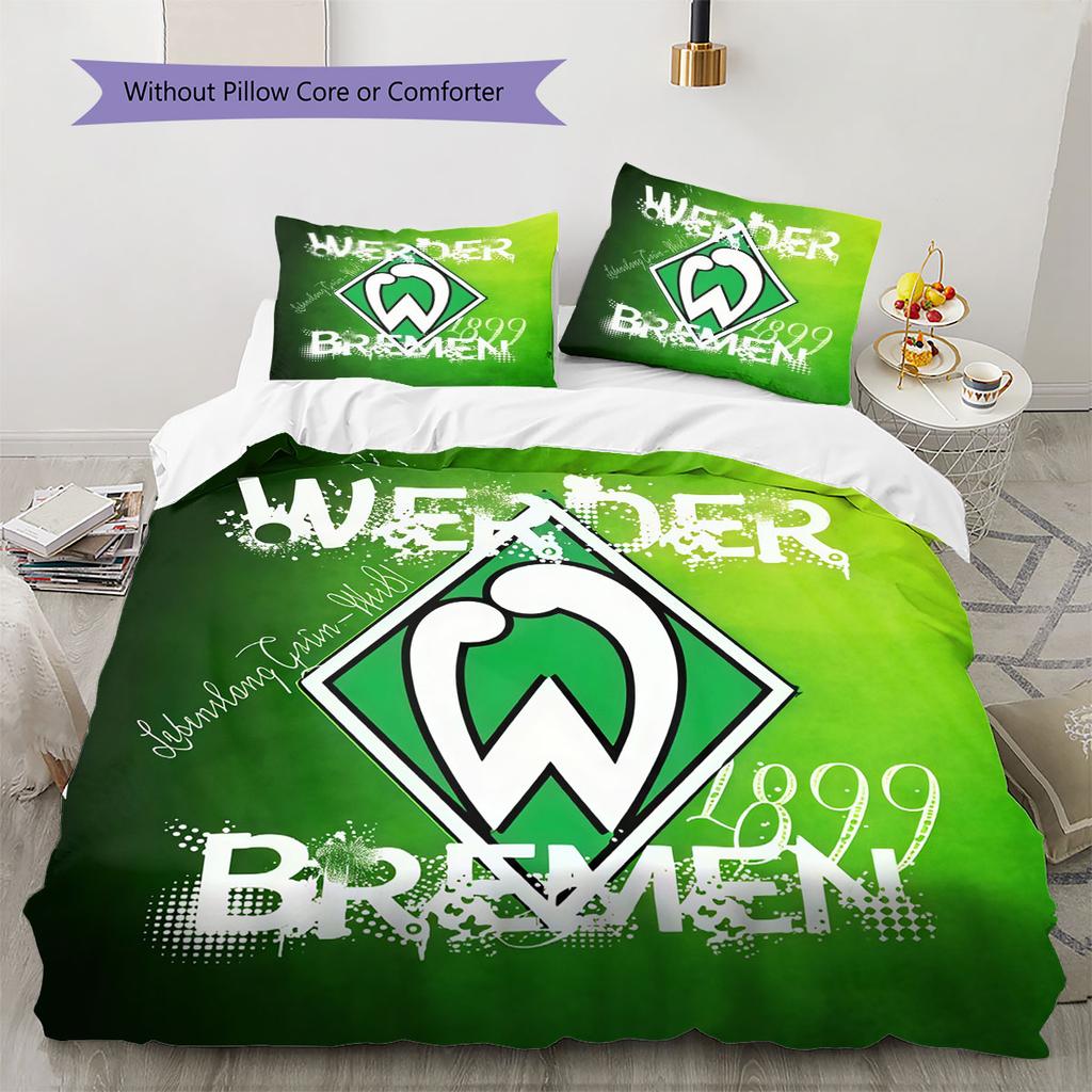 Set Copripiumino Trapuntato Werder Bremen Federa Decorazione Casa Regalo di Compleanno (1 * copripiumino + 2 * federa, senza nucleo)