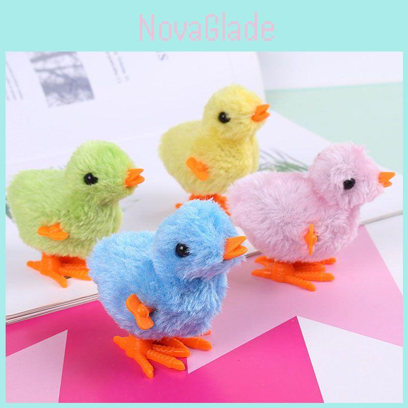 Naughty Clockwork Plush Chicken Fun Kids Toy Gift