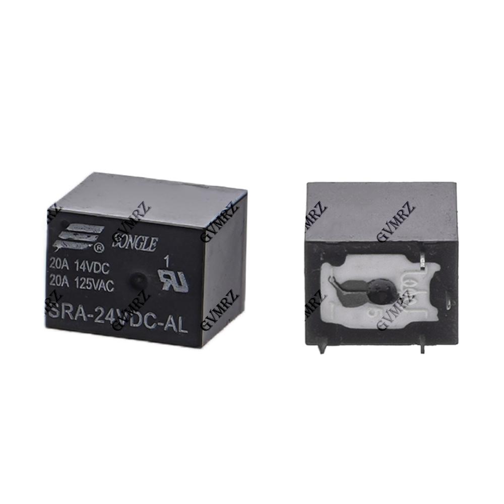 5PCS 4Pin 5Pin Relay PCB Type Black Automobile Relay SRA-05VDC-AL SRA-12VDC-CL SRA-24VDC-CL 5V 12V 24V 20A DC Power Relays 5
