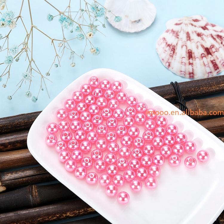 0.5Kg Bag Colorful Pearl ABS Round Bead with Hole for Sewing Craft Decoration DIY Accessory Garment Pearls Beads