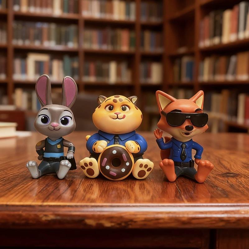 Judy Hopps Nick Wilde Anime Statue - Collectible Doll Figurine Desktop Computer Decoration Ornaments Birthday Gift For Children