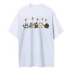 New Print New Unisexs and Unisexs Medium and Large Childrens Shortsleeved Tshirts Pure Cotton Roundneck Loose Tops