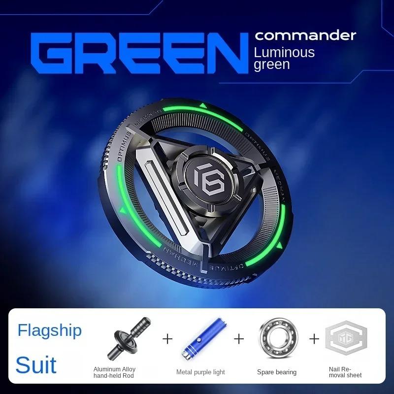 

Commander Fidget Spinner EDC Игрушки для снятия стресса Расширенная версия для взрослых с металлическим кончиком пальца Гироскоп для мужчин и мальчиков Подарки зелёный