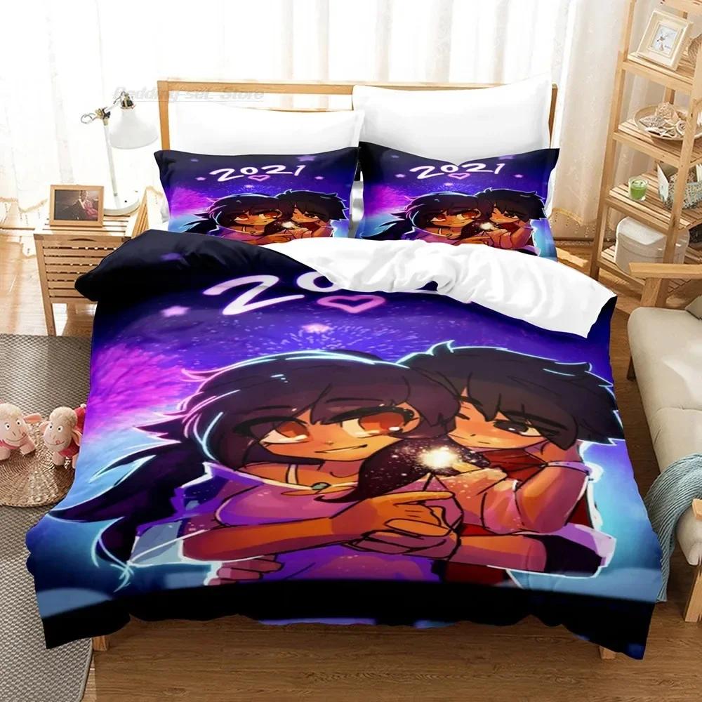 

Aphmau Bedding Set Bed Sheet Set Bed Camas Uk Cn(Origin) Duvetcover And Pillowcase Polyester 3D Print Yes 90Gsm 70x133cm 2pcs