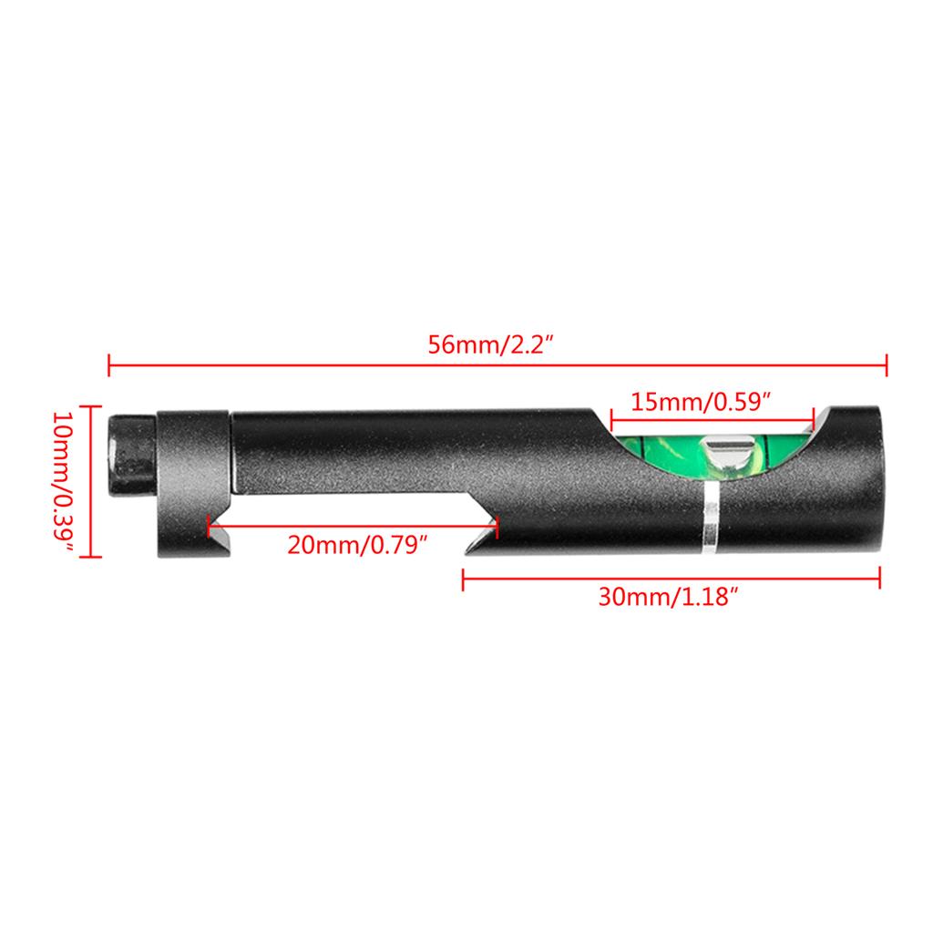 Tactical Bubble Level Spirit Horizontal Bubble 0.4inch 0.8inch Metal Aluminum Alloy Rifle Foam-Level Hunting Accessories