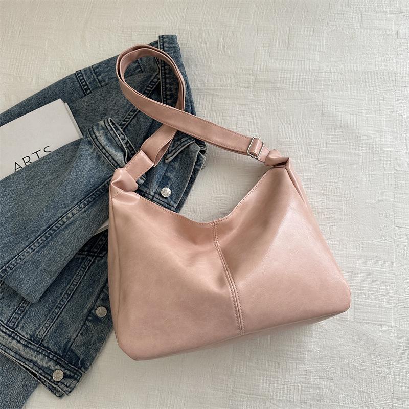 

Ретро женская весенняя новая сумка на плечо 2025 года, сумка подмышку, простая и модная сумка-тоут большой вместимости для женщин