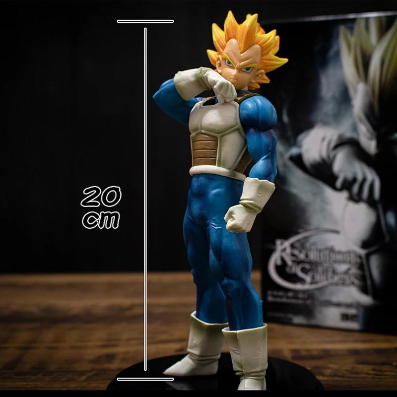 Bandai Dragon Ball 22cm Son Goku Vegeta Figure Super Saiyan Figure Anime Collectible Figurines for Kids DBZ Action Figure Model