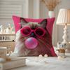 Vibrant Animal Bubble Fashion Tiger Cushion Cover Antidustmite Pillowcase Invisible Zipper Silky Short Plush Sofa Cushion Cover