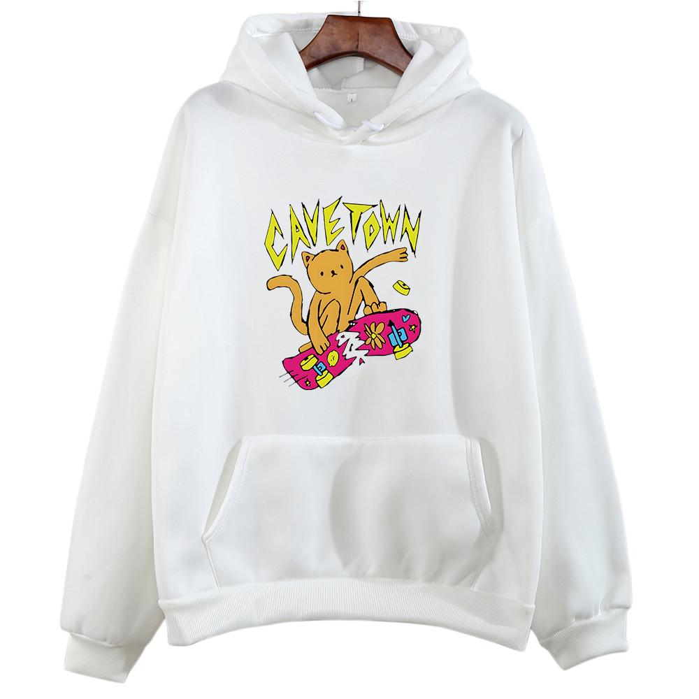 Cavetown Cat Hoodie Kawaii Cartoon Printed Sweatshirts Casual Long Sleeve Graphic Pullovers with Hooded Women Hoodies Music Tops