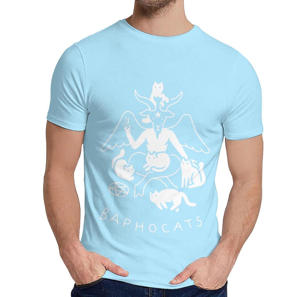 Crewneck Baphocats Baphomet Satan Demon Tee Shirt Summer Male Comfortable T Shirt Design For Unisex
