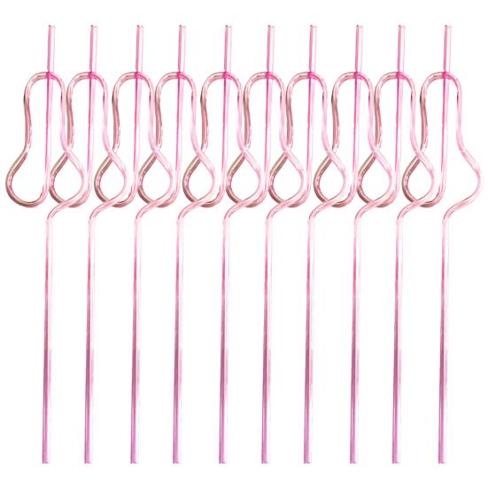 10Pcs Curly Decorative Straw Bite-resistant Reusable Smooth Edge Funny
