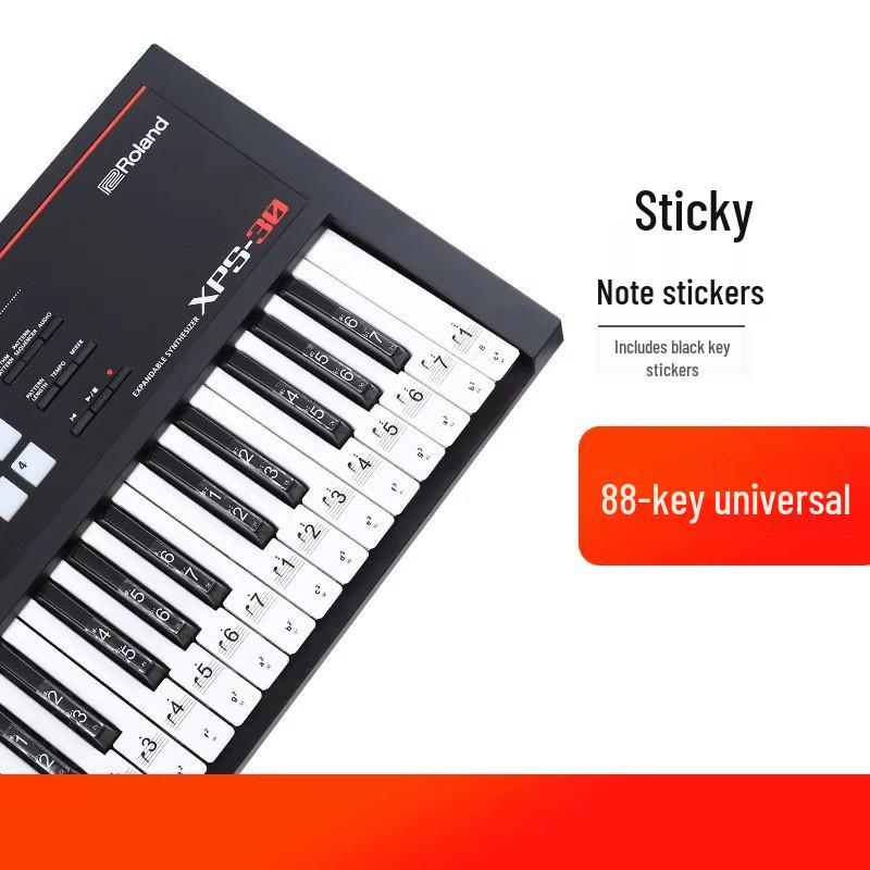 

Наклейки на клавиши пианино нано для 88/61/54-клавишных электронных органов - Идеально для изучения нот начинающими