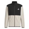 Adidas Three-In-One Fleece Jacket Solid Color Versatile Fleece Casual Hooded Jacket Unisex Jacket Light-Brown JM9141