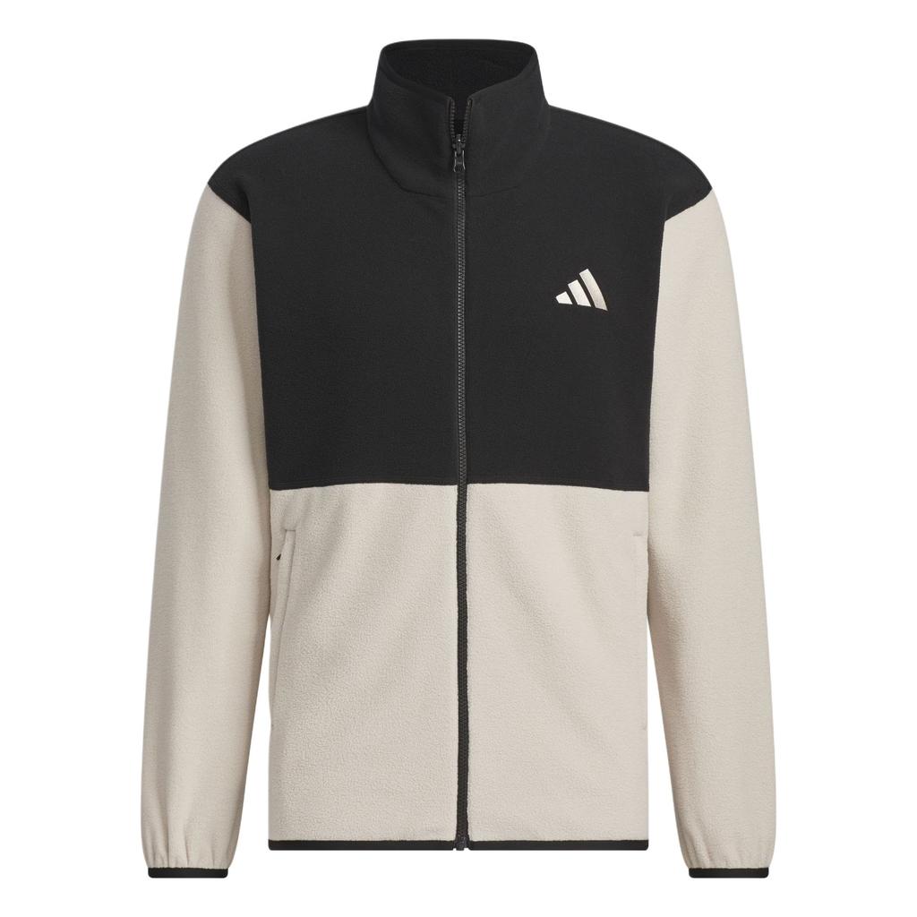 Adidas Three-In-One Fleece Jacket Solid Color Versatile Fleece Casual Hooded Jacket Unisex Jacket Light-Brown JM9141