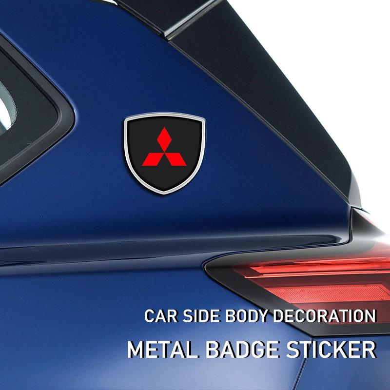 1pcs 3D Metal Car Body Window Decoration Stickers Badges Auto Styling for Mitsubishi ASX Lancer L200 Pajero Sport Attrage Mirage NH9