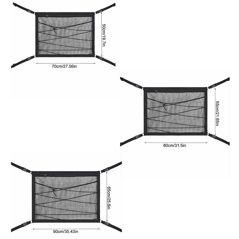 1PC Storage Net Space-saving Storage Top Net Luggage Net Polyester Car Mesh Bag Convenient Car Supplies Hanging Type Car Mesh Bag