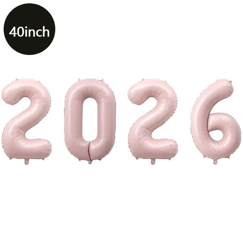 40Inch Big Foil Birthday Balloons Helium Number Balloon 2026Happy New Year Wedding Party Decorations Shower Large Figures Globos