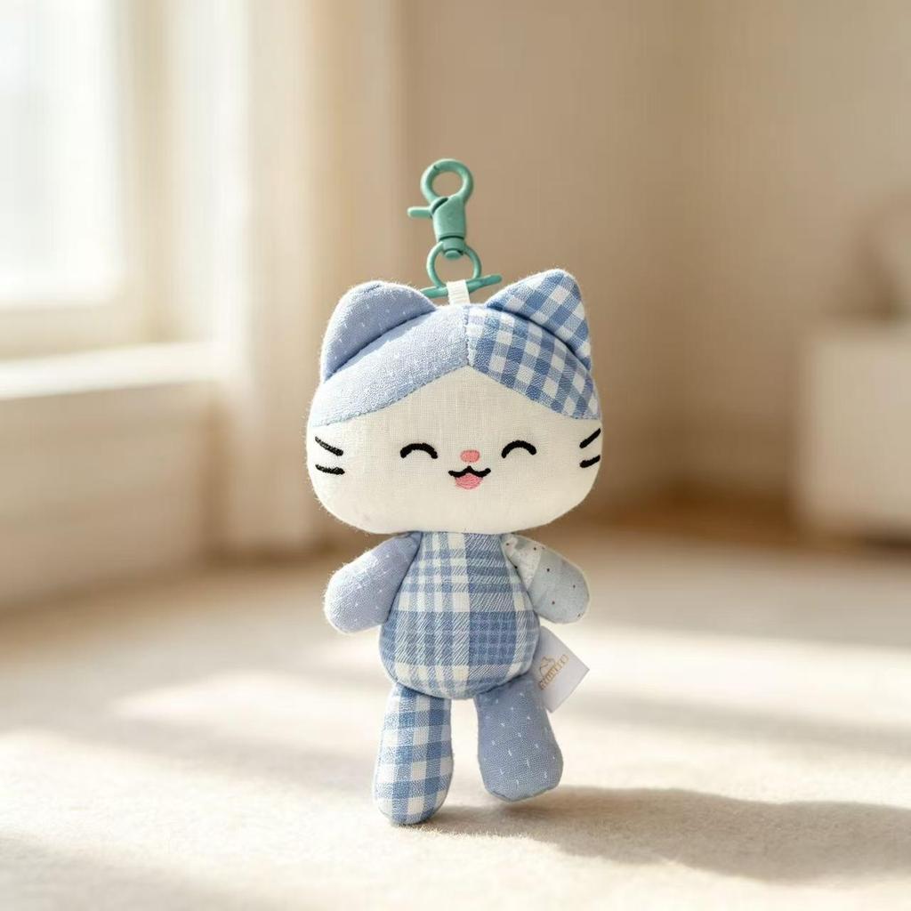 Kiki Cat Pendant Plush Toy & Glasses Keychain Charm