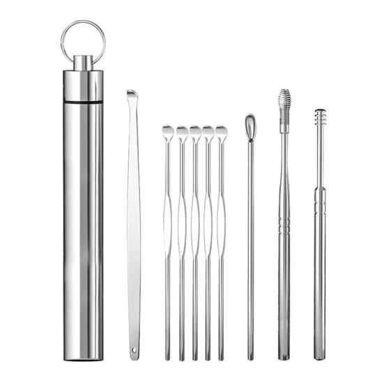 Ear Pick Ear Wax Removal Kit Ear Curette Cleaner 360 Degree Spiral Design Ear Canal Cleaner Ear Cleansing Tool Set
