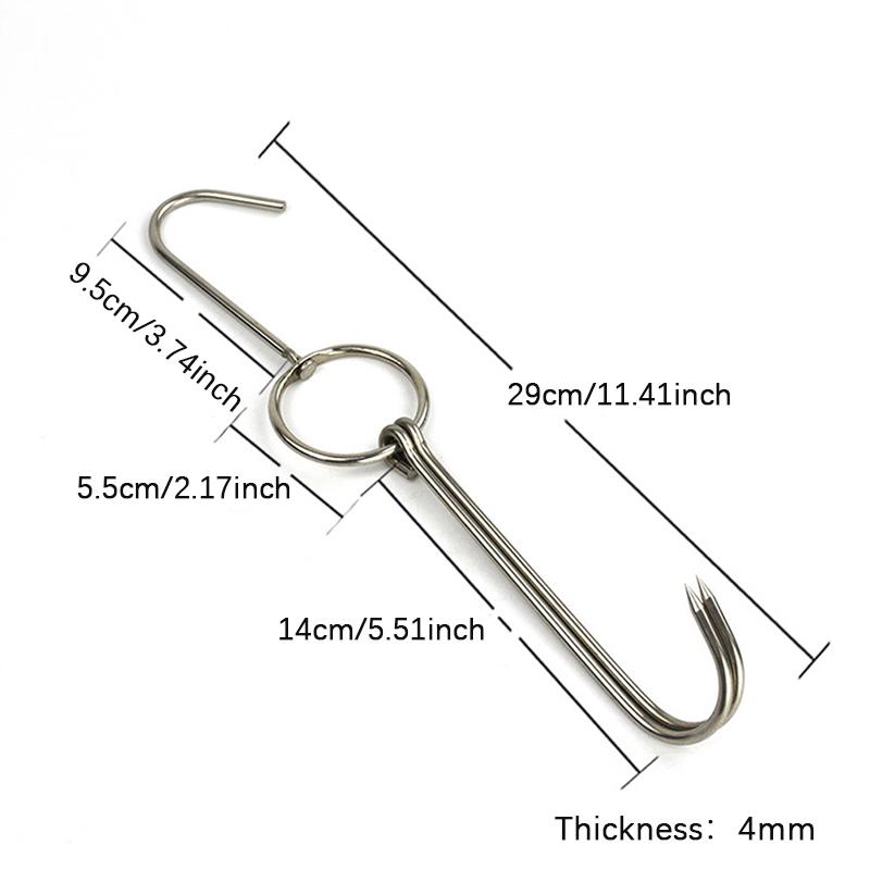 Duck Butcher Meat Processing Drying Smoking Hanger Stainless Steel Bacon Hook