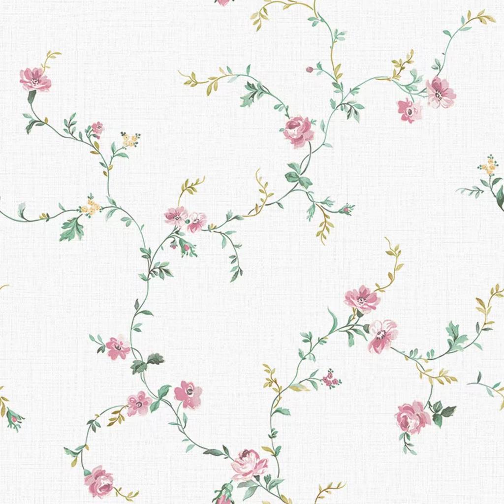 Europen Pastoral Style Little Flowers Non-woven Wallpaper Bedroom Living Room Decoration Wall Paper Roll Hom Blue Pink White