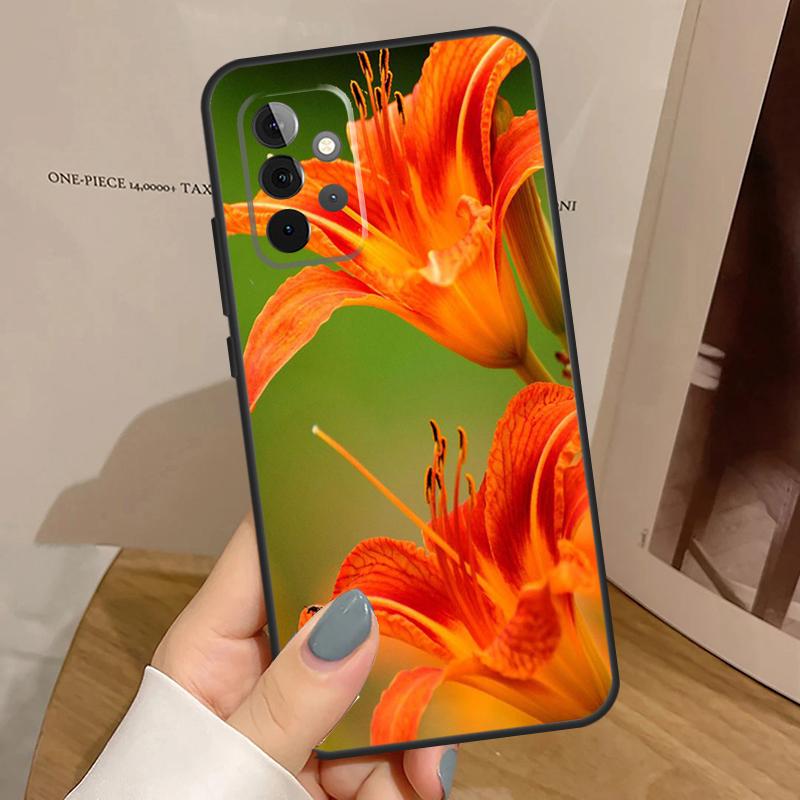 Colorful Flower Lily Funda For Samsung Galaxy A15 A25 A35 A55 A52 A32 A12 A14 A34 A54 A51 A71 A53 A13 A33 Case