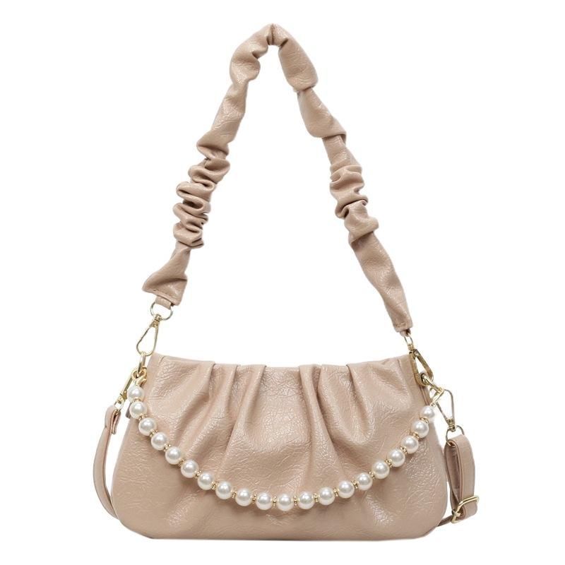 Large capacity bag women's summer new casual messenger bag shoulder underarm pleated cloud bag