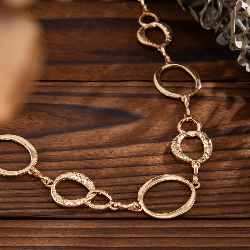 Stile Punk Catena Metallizzata Pieghettata in Vita Gioielli per il Corpo Regolabili Oro Argento Accessori Sexy per Donne Stile Etnico Retrò Cinture per la Vita
