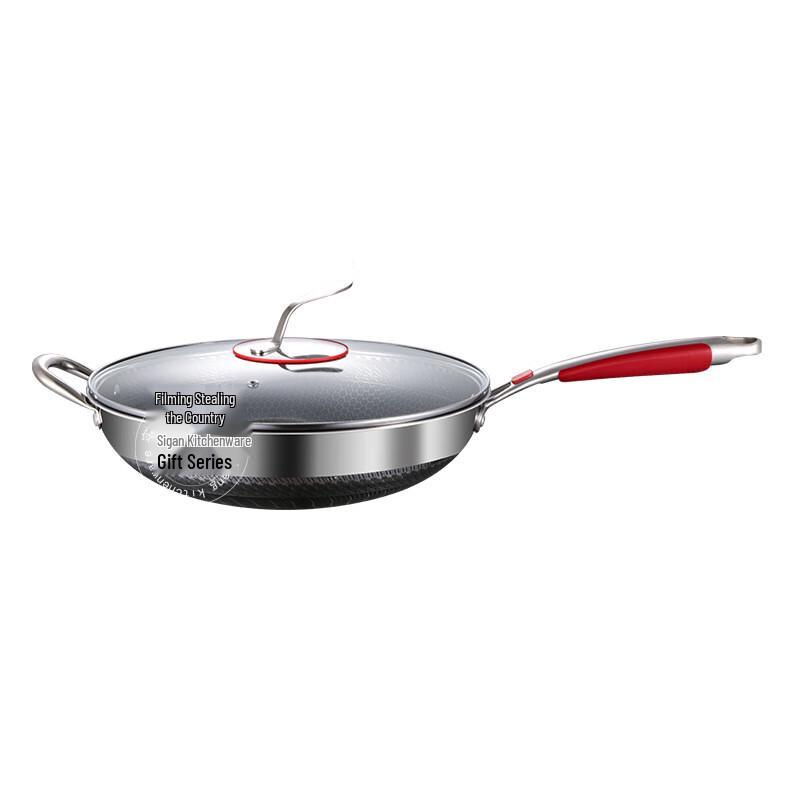 Sigan 3-Ply 304 Stainless Steel Non-Stick Wok