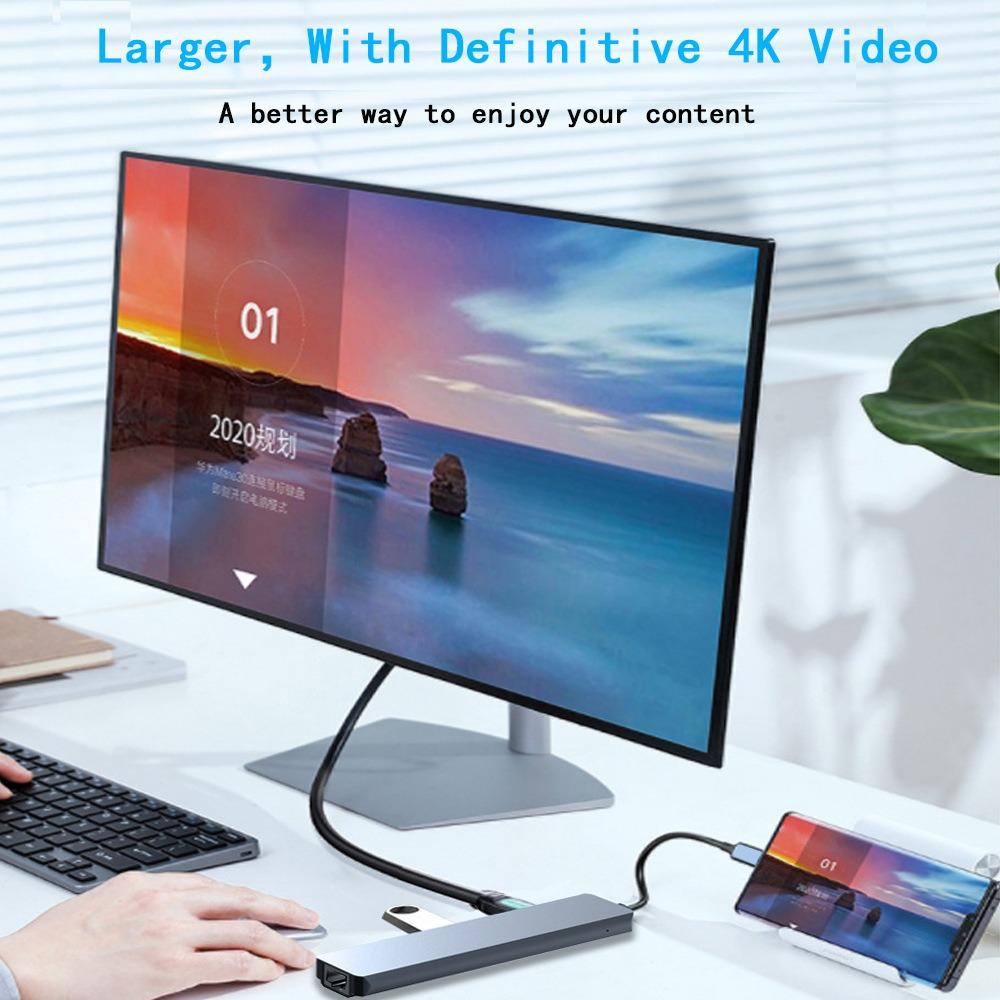 10 In 1 USB C Hub Type C To HDMI Adapter with PD Charging USB 3 0 Ports for Laptop MacBook Pro Air