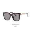Women's Retro Square Acetate Sunglasses: Large Frame, High-End Feel, Face Slimming, Sunshade & Driving-Specific.